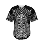 God Odin With Huginn And Muninn Print Men's Baseball Jersey