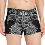 God Odin With Huginn And Muninn Print Men's Boxer Briefs