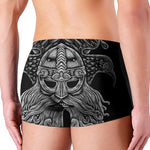 God Odin With Huginn And Muninn Print Men's Boxer Briefs