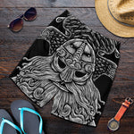 God Odin With Huginn And Muninn Print Men's Shorts
