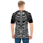 God Odin With Huginn And Muninn Print Men's T-Shirt