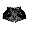 God Odin With Huginn And Muninn Print Muay Thai Boxing Shorts