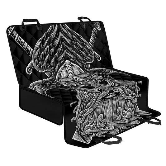 God Odin With Huginn And Muninn Print Pet Car Back Seat Cover