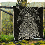 God Odin With Huginn And Muninn Print Quilt