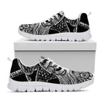 God Odin With Huginn And Muninn Print White Sneakers