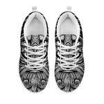 God Odin With Huginn And Muninn Print White Sneakers