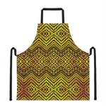 Gold African Ethnic Tribal Pattern Print Apron