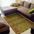 Gold African Ethnic Tribal Pattern Print Floor Mat