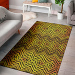 Gold African Ethnic Tribal Pattern Print Area Rug