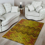 Gold African Ethnic Tribal Pattern Print Area Rug