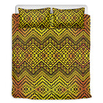 Gold African Ethnic Tribal Pattern Print Duvet Cover Bedding Set