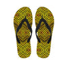 Gold African Ethnic Tribal Pattern Print Flip Flops