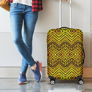 Gold African Ethnic Tribal Pattern Print Luggage Cover