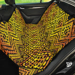 Gold African Ethnic Tribal Pattern Print Pet Car Back Seat Cover