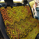 Gold African Ethnic Tribal Pattern Print Pet Car Back Seat Cover