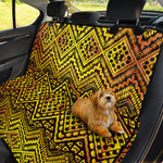 Gold African Ethnic Tribal Pattern Print Pet Car Back Seat Cover