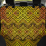 Gold African Ethnic Tribal Pattern Print Pet Car Back Seat Cover