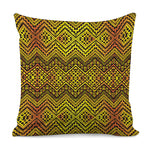Gold African Ethnic Tribal Pattern Print Pillow Cover