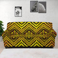 Gold African Ethnic Tribal Pattern Print Sofa Cover