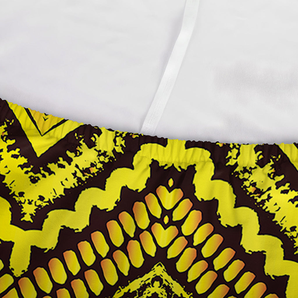 Gold African Ethnic Tribal Pattern Print Sofa Cover