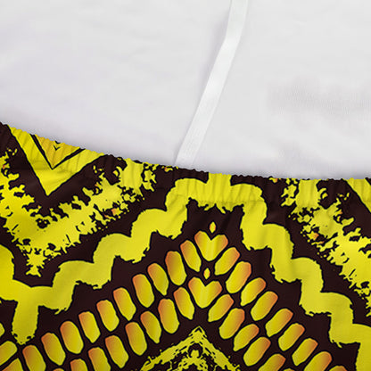 Gold African Ethnic Tribal Pattern Print Sofa Cover