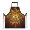 Gold All Seeing Eye Print Apron