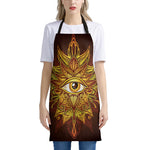 Gold All Seeing Eye Print Apron