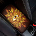 Gold All Seeing Eye Print Car Center Console Cover