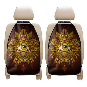 Gold All Seeing Eye Print Car Seat Organizers