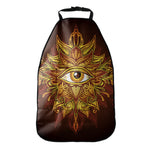 Gold All Seeing Eye Print Car Seat Organizers