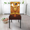 Gold All Seeing Eye Print Dining Chair Slipcover