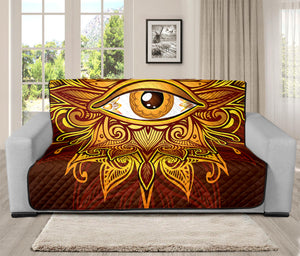 Gold All Seeing Eye Print Futon Protector