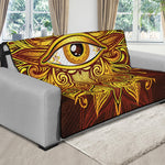 Gold All Seeing Eye Print Futon Protector