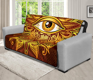 Gold All Seeing Eye Print Futon Protector