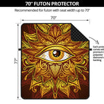 Gold All Seeing Eye Print Futon Protector