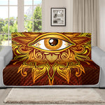 Gold All Seeing Eye Print Futon Protector