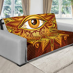 Gold All Seeing Eye Print Futon Protector