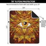 Gold All Seeing Eye Print Futon Protector