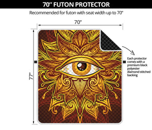 Gold All Seeing Eye Print Futon Protector