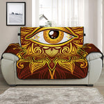 Gold All Seeing Eye Print Half Sofa Protector