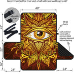 Gold All Seeing Eye Print Half Sofa Protector