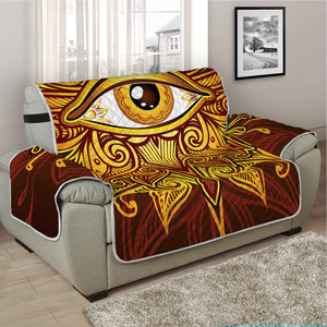 Gold All Seeing Eye Print Half Sofa Protector