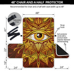 Gold All Seeing Eye Print Half Sofa Protector