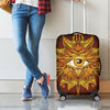 Gold All Seeing Eye Print Luggage Cover