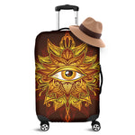 Gold All Seeing Eye Print Luggage Cover