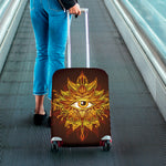 Gold All Seeing Eye Print Luggage Cover