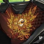 Gold All Seeing Eye Print Pet Car Back Seat Cover