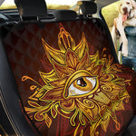 Gold All Seeing Eye Print Pet Car Back Seat Cover