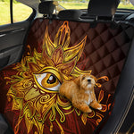 Gold All Seeing Eye Print Pet Car Back Seat Cover