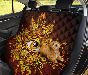 Gold All Seeing Eye Print Pet Car Back Seat Cover